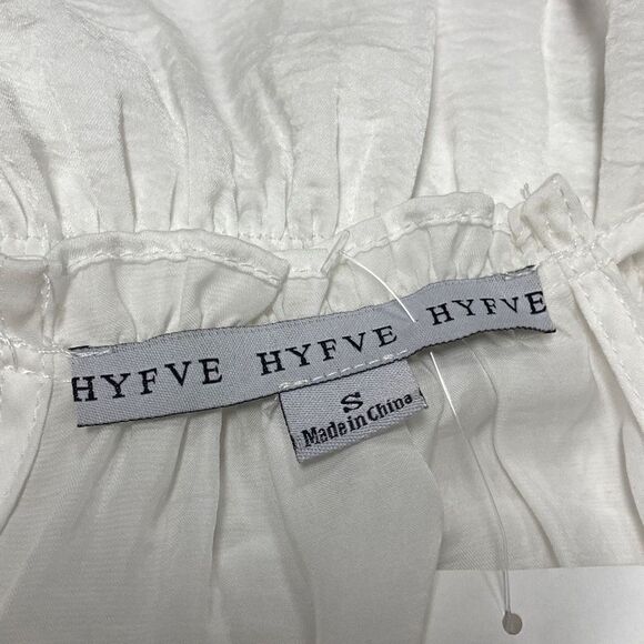 Hyfve White Sleeveless Halter Ruffle Dress Size Small NWT - Picture 5 of 7